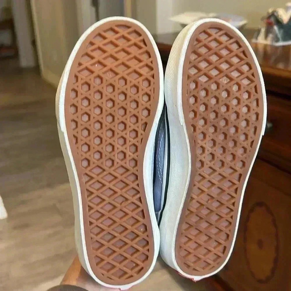 Vans Kids Old Skool Suede Canvas Skater Sneakers Dusty Blue Unisex Size Kids 13 - Picture 3 of 8